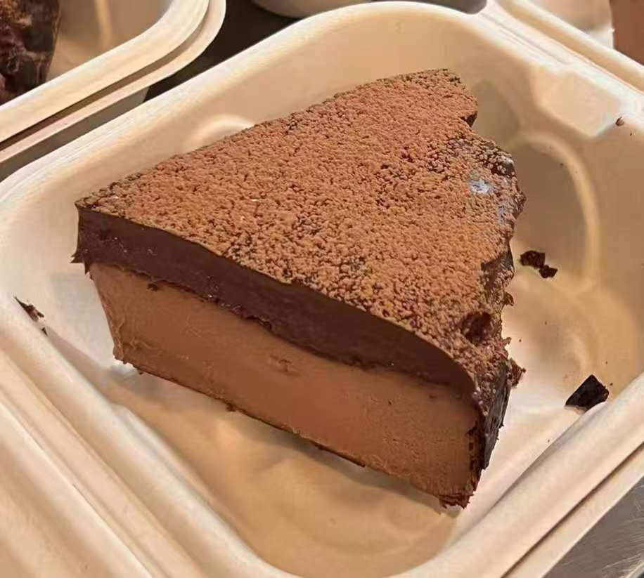 Chocolate Lava Basque Slice - popular dessert or drink